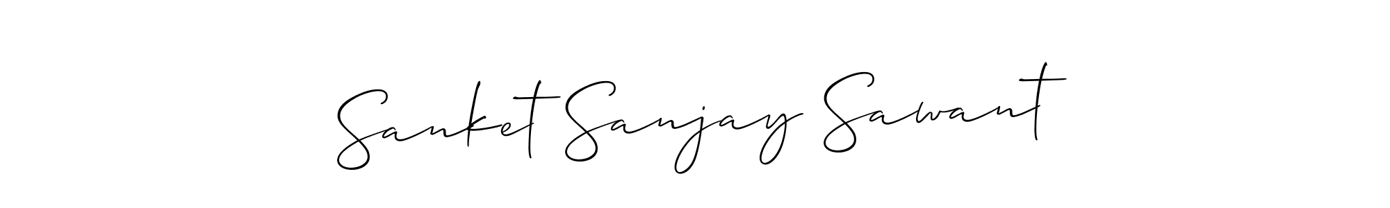 How to make Sanket Sanjay Sawant name signature. Use Allison_Script style for creating short signs online. This is the latest handwritten sign. Sanket Sanjay Sawant signature style 2 images and pictures png