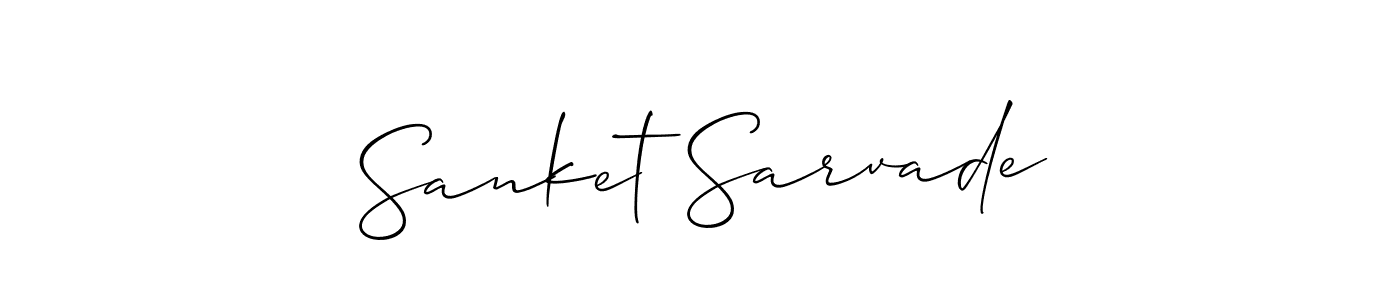 This is the best signature style for the Sanket Sarvade name. Also you like these signature font (Allison_Script). Mix name signature. Sanket Sarvade signature style 2 images and pictures png