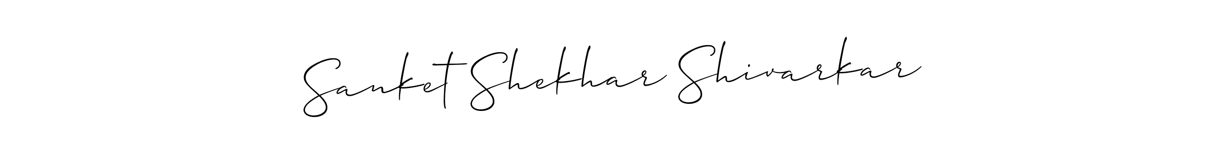 This is the best signature style for the Sanket Shekhar Shivarkar name. Also you like these signature font (Allison_Script). Mix name signature. Sanket Shekhar Shivarkar signature style 2 images and pictures png