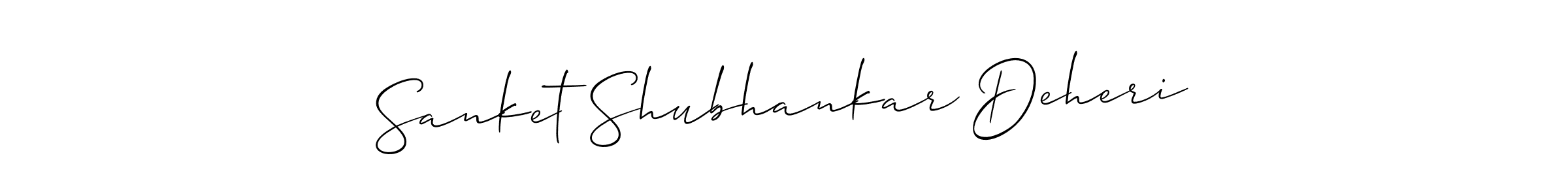 Make a beautiful signature design for name Sanket Shubhankar Deheri. With this signature (Allison_Script) style, you can create a handwritten signature for free. Sanket Shubhankar Deheri signature style 2 images and pictures png