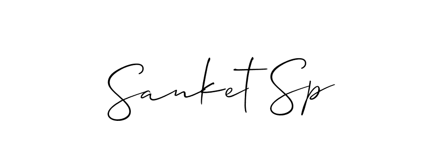 Use a signature maker to create a handwritten signature online. With this signature software, you can design (Allison_Script) your own signature for name Sanket Sp. Sanket Sp signature style 2 images and pictures png