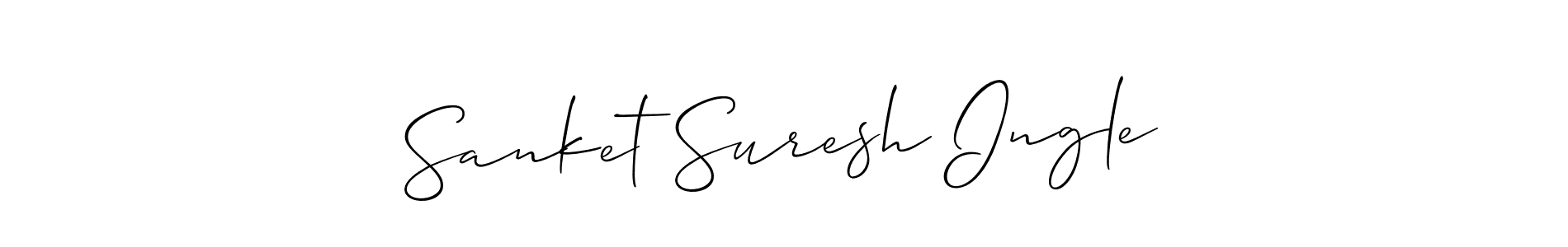 Allison_Script is a professional signature style that is perfect for those who want to add a touch of class to their signature. It is also a great choice for those who want to make their signature more unique. Get Sanket Suresh Ingle name to fancy signature for free. Sanket Suresh Ingle signature style 2 images and pictures png