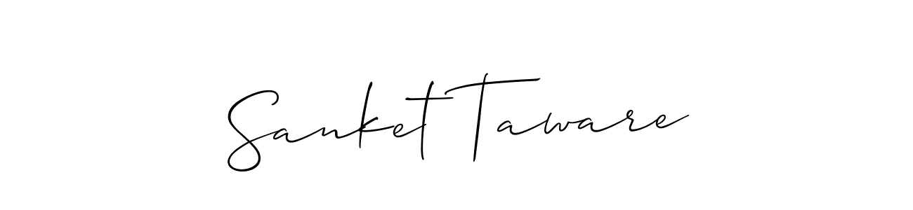 if you are searching for the best signature style for your name Sanket Taware. so please give up your signature search. here we have designed multiple signature styles  using Allison_Script. Sanket Taware signature style 2 images and pictures png