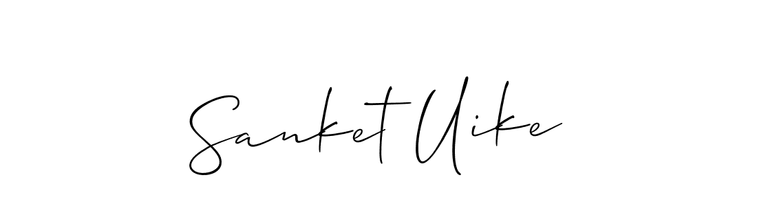 How to make Sanket Uike signature? Allison_Script is a professional autograph style. Create handwritten signature for Sanket Uike name. Sanket Uike signature style 2 images and pictures png