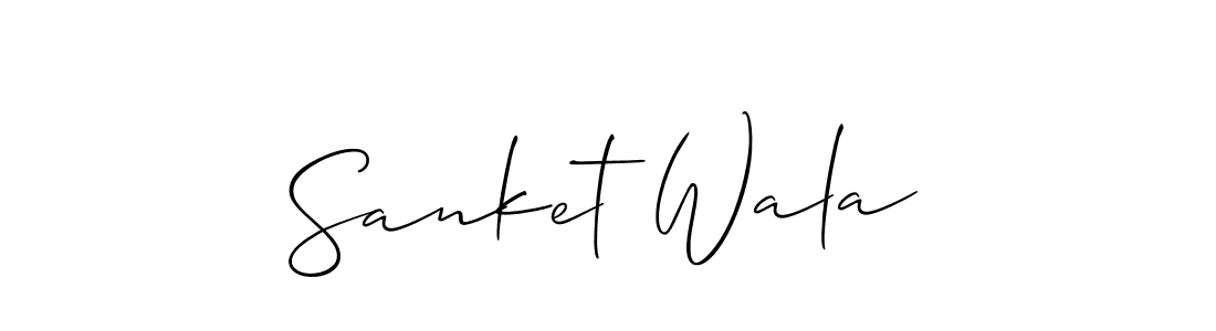 How to make Sanket Wala signature? Allison_Script is a professional autograph style. Create handwritten signature for Sanket Wala name. Sanket Wala signature style 2 images and pictures png