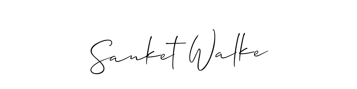 Make a short Sanket Walke signature style. Manage your documents anywhere anytime using Allison_Script. Create and add eSignatures, submit forms, share and send files easily. Sanket Walke signature style 2 images and pictures png