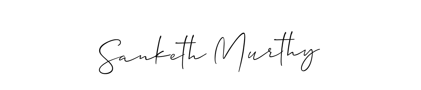 You should practise on your own different ways (Allison_Script) to write your name (Sanketh Murthy) in signature. don't let someone else do it for you. Sanketh Murthy signature style 2 images and pictures png