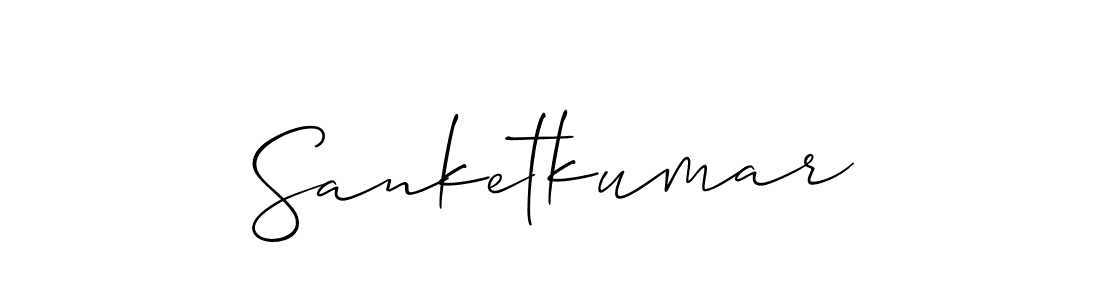 How to make Sanketkumar signature? Allison_Script is a professional autograph style. Create handwritten signature for Sanketkumar name. Sanketkumar signature style 2 images and pictures png