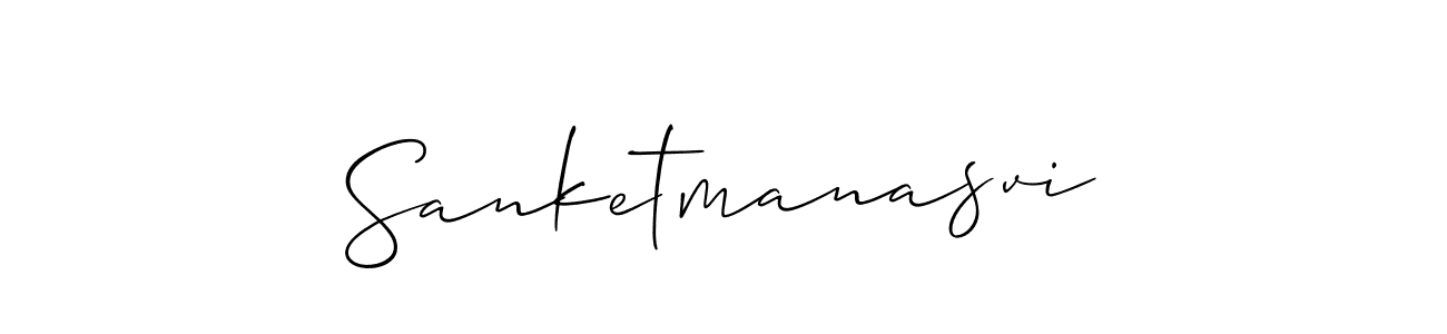 How to Draw Sanketmanasvi signature style? Allison_Script is a latest design signature styles for name Sanketmanasvi. Sanketmanasvi signature style 2 images and pictures png