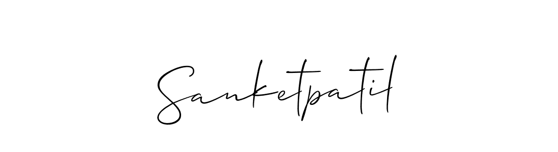 How to make Sanketpatil signature? Allison_Script is a professional autograph style. Create handwritten signature for Sanketpatil name. Sanketpatil signature style 2 images and pictures png