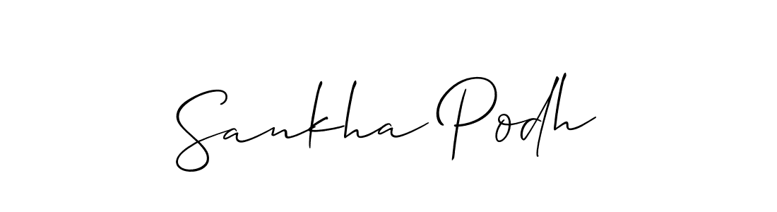 Also we have Sankha Podh name is the best signature style. Create professional handwritten signature collection using Allison_Script autograph style. Sankha Podh signature style 2 images and pictures png