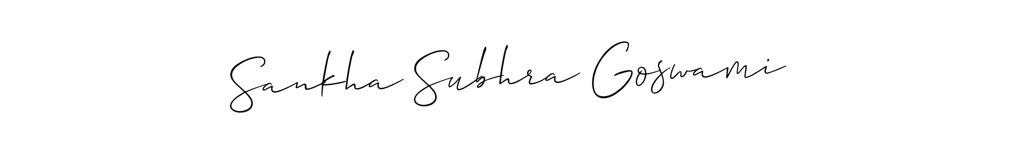 It looks lik you need a new signature style for name Sankha Subhra Goswami. Design unique handwritten (Allison_Script) signature with our free signature maker in just a few clicks. Sankha Subhra Goswami signature style 2 images and pictures png