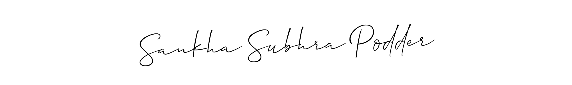 Design your own signature with our free online signature maker. With this signature software, you can create a handwritten (Allison_Script) signature for name Sankha Subhra Podder. Sankha Subhra Podder signature style 2 images and pictures png