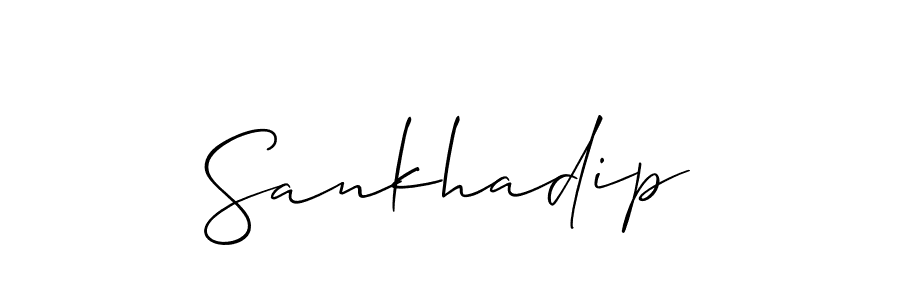 if you are searching for the best signature style for your name Sankhadip. so please give up your signature search. here we have designed multiple signature styles  using Allison_Script. Sankhadip signature style 2 images and pictures png