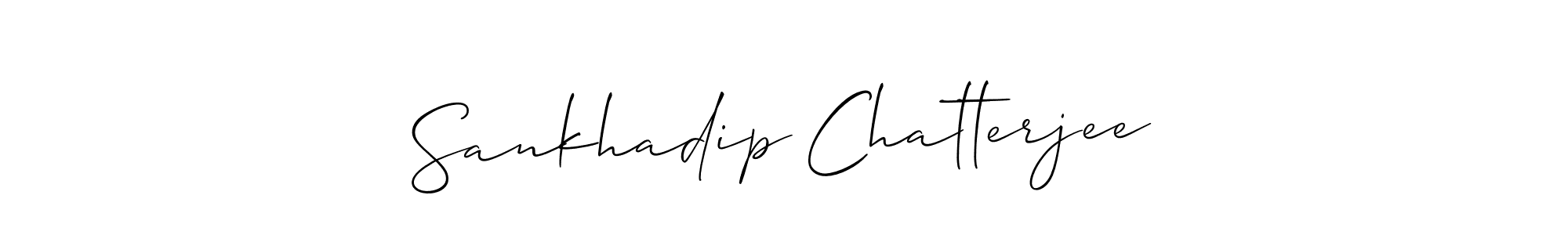 The best way (Allison_Script) to make a short signature is to pick only two or three words in your name. The name Sankhadip Chatterjee include a total of six letters. For converting this name. Sankhadip Chatterjee signature style 2 images and pictures png