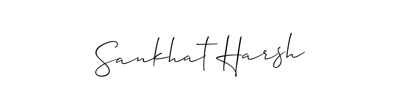 Make a beautiful signature design for name Sankhat Harsh. With this signature (Allison_Script) style, you can create a handwritten signature for free. Sankhat Harsh signature style 2 images and pictures png