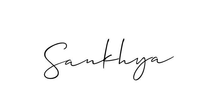 It looks lik you need a new signature style for name Sankhya. Design unique handwritten (Allison_Script) signature with our free signature maker in just a few clicks. Sankhya signature style 2 images and pictures png