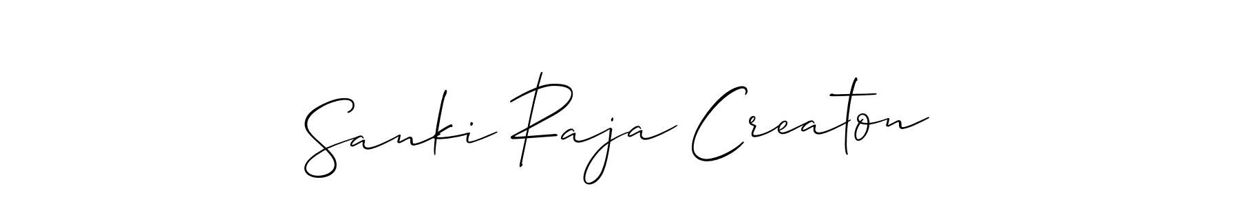 How to make Sanki Raja Creaton signature? Allison_Script is a professional autograph style. Create handwritten signature for Sanki Raja Creaton name. Sanki Raja Creaton signature style 2 images and pictures png