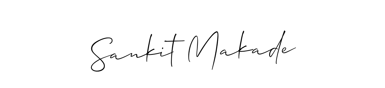 Create a beautiful signature design for name Sankit Makade. With this signature (Allison_Script) fonts, you can make a handwritten signature for free. Sankit Makade signature style 2 images and pictures png
