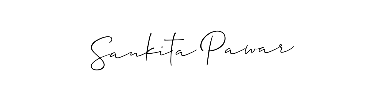 It looks lik you need a new signature style for name Sankita Pawar. Design unique handwritten (Allison_Script) signature with our free signature maker in just a few clicks. Sankita Pawar signature style 2 images and pictures png