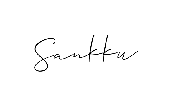 Use a signature maker to create a handwritten signature online. With this signature software, you can design (Allison_Script) your own signature for name Sankku. Sankku signature style 2 images and pictures png