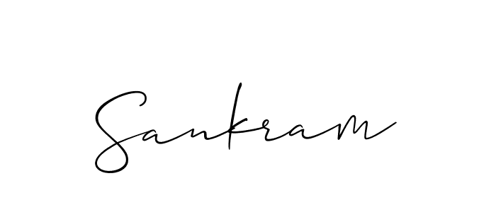 Create a beautiful signature design for name Sankram. With this signature (Allison_Script) fonts, you can make a handwritten signature for free. Sankram signature style 2 images and pictures png