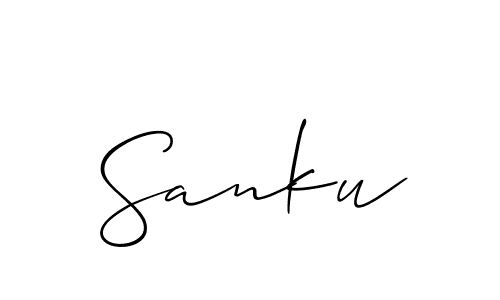 It looks lik you need a new signature style for name Sanku. Design unique handwritten (Allison_Script) signature with our free signature maker in just a few clicks. Sanku signature style 2 images and pictures png