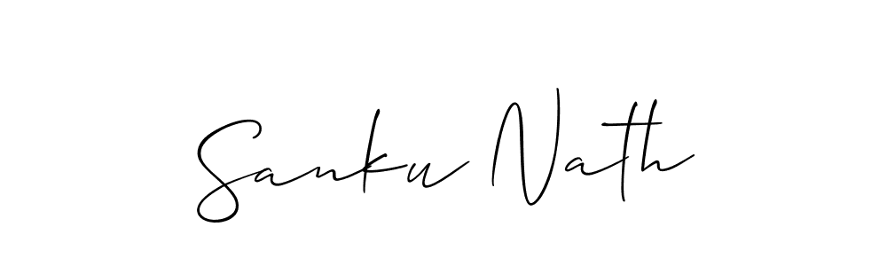 Use a signature maker to create a handwritten signature online. With this signature software, you can design (Allison_Script) your own signature for name Sanku Nath. Sanku Nath signature style 2 images and pictures png