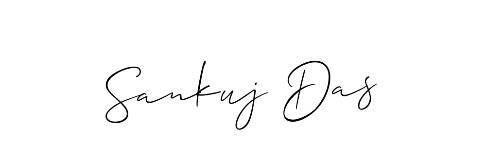 Allison_Script is a professional signature style that is perfect for those who want to add a touch of class to their signature. It is also a great choice for those who want to make their signature more unique. Get Sankuj Das name to fancy signature for free. Sankuj Das signature style 2 images and pictures png