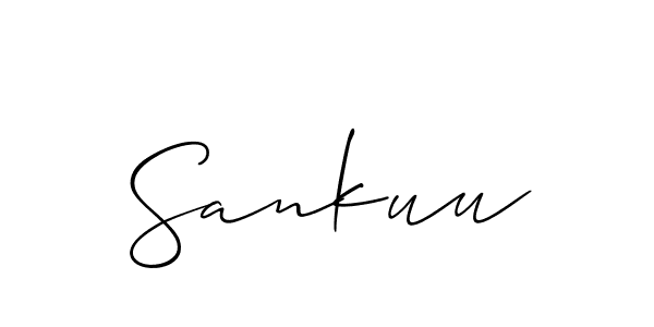 Best and Professional Signature Style for Sankuu. Allison_Script Best Signature Style Collection. Sankuu signature style 2 images and pictures png