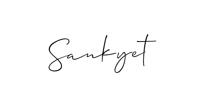 Create a beautiful signature design for name Sankyet. With this signature (Allison_Script) fonts, you can make a handwritten signature for free. Sankyet signature style 2 images and pictures png