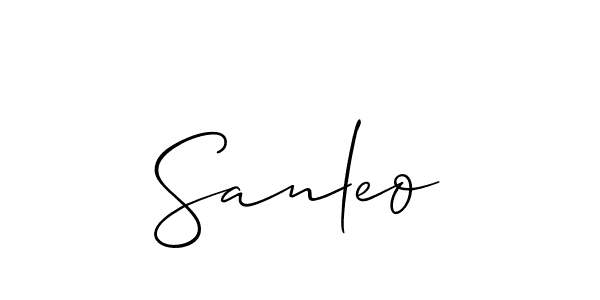 Make a beautiful signature design for name Sanleo. Use this online signature maker to create a handwritten signature for free. Sanleo signature style 2 images and pictures png
