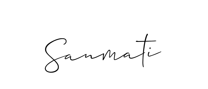 Also we have Sanmati name is the best signature style. Create professional handwritten signature collection using Allison_Script autograph style. Sanmati signature style 2 images and pictures png