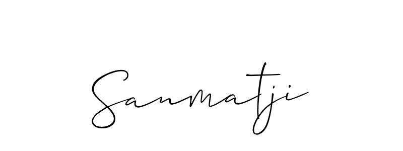 Sanmatji stylish signature style. Best Handwritten Sign (Allison_Script) for my name. Handwritten Signature Collection Ideas for my name Sanmatji. Sanmatji signature style 2 images and pictures png