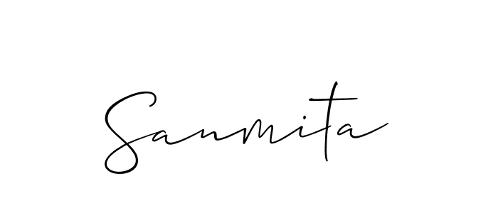 You should practise on your own different ways (Allison_Script) to write your name (Sanmita) in signature. don't let someone else do it for you. Sanmita signature style 2 images and pictures png