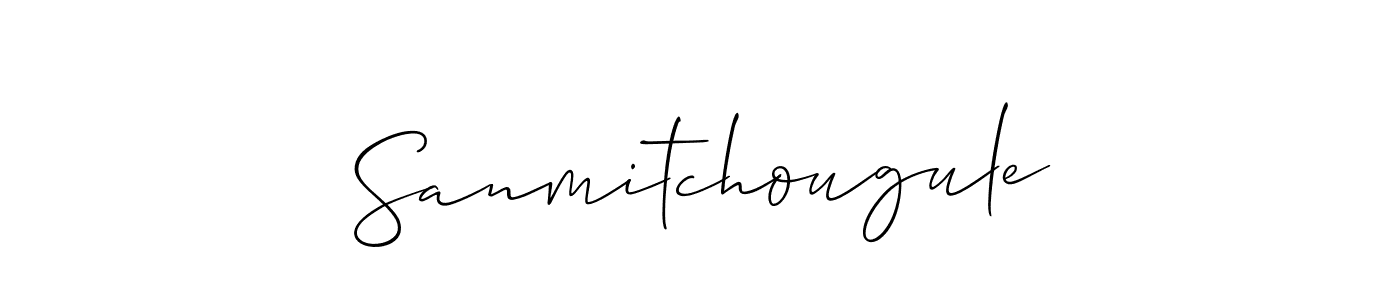 It looks lik you need a new signature style for name Sanmitchougule. Design unique handwritten (Allison_Script) signature with our free signature maker in just a few clicks. Sanmitchougule signature style 2 images and pictures png