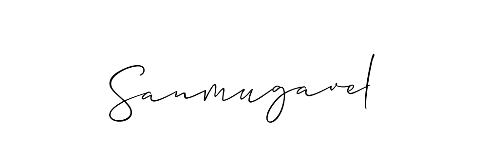 Create a beautiful signature design for name Sanmugavel. With this signature (Allison_Script) fonts, you can make a handwritten signature for free. Sanmugavel signature style 2 images and pictures png