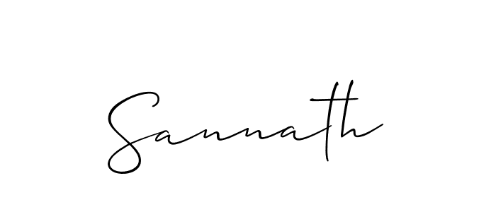 How to make Sannath signature? Allison_Script is a professional autograph style. Create handwritten signature for Sannath name. Sannath signature style 2 images and pictures png