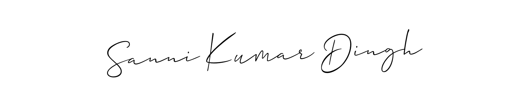 Make a beautiful signature design for name Sanni Kumar Dingh. With this signature (Allison_Script) style, you can create a handwritten signature for free. Sanni Kumar Dingh signature style 2 images and pictures png