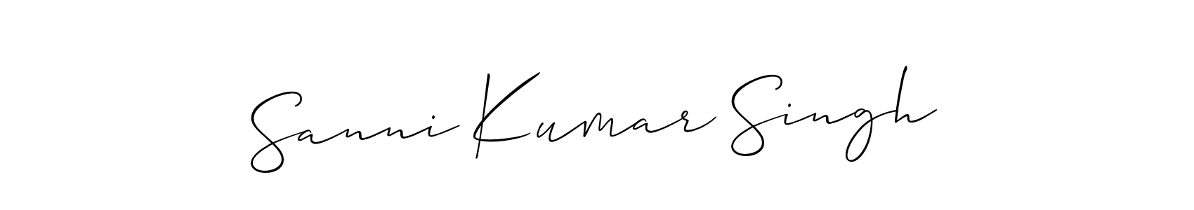 Create a beautiful signature design for name Sanni Kumar Singh. With this signature (Allison_Script) fonts, you can make a handwritten signature for free. Sanni Kumar Singh signature style 2 images and pictures png