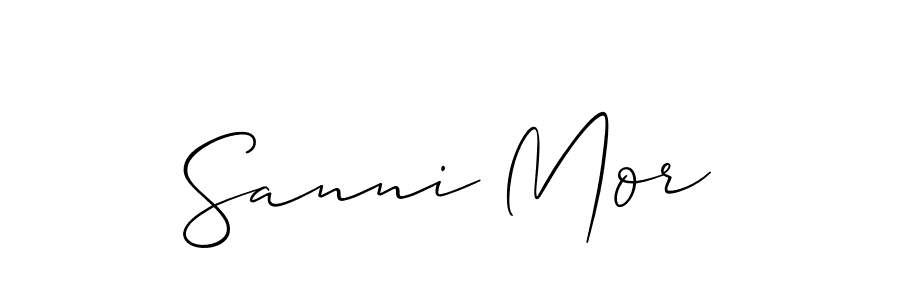 Sanni Mor stylish signature style. Best Handwritten Sign (Allison_Script) for my name. Handwritten Signature Collection Ideas for my name Sanni Mor. Sanni Mor signature style 2 images and pictures png