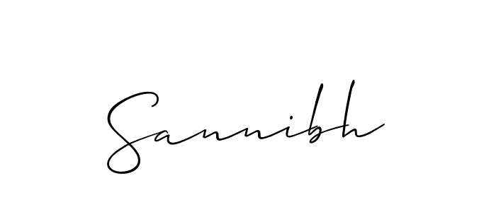 Design your own signature with our free online signature maker. With this signature software, you can create a handwritten (Allison_Script) signature for name Sannibh. Sannibh signature style 2 images and pictures png