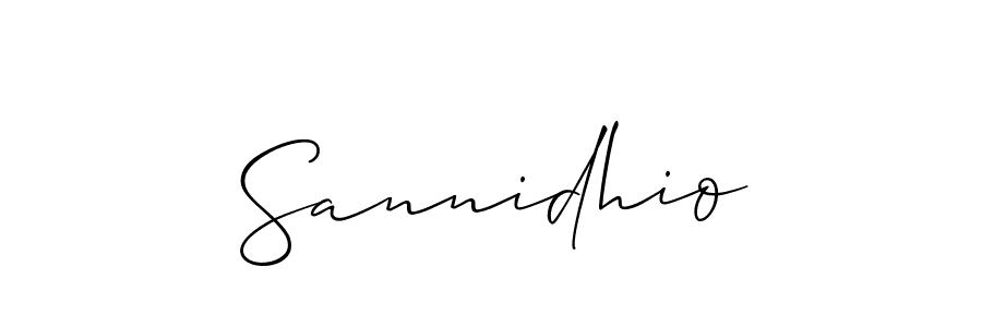 Design your own signature with our free online signature maker. With this signature software, you can create a handwritten (Allison_Script) signature for name Sannidhio. Sannidhio signature style 2 images and pictures png