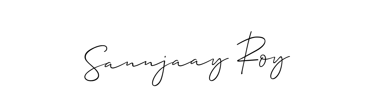 Also we have Sannjaay Roy name is the best signature style. Create professional handwritten signature collection using Allison_Script autograph style. Sannjaay Roy signature style 2 images and pictures png