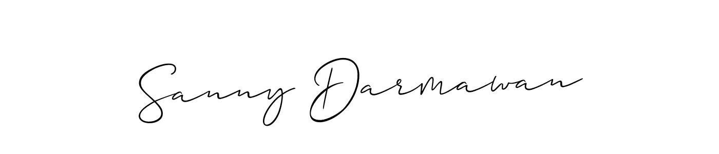 The best way (Allison_Script) to make a short signature is to pick only two or three words in your name. The name Sanny Darmawan include a total of six letters. For converting this name. Sanny Darmawan signature style 2 images and pictures png