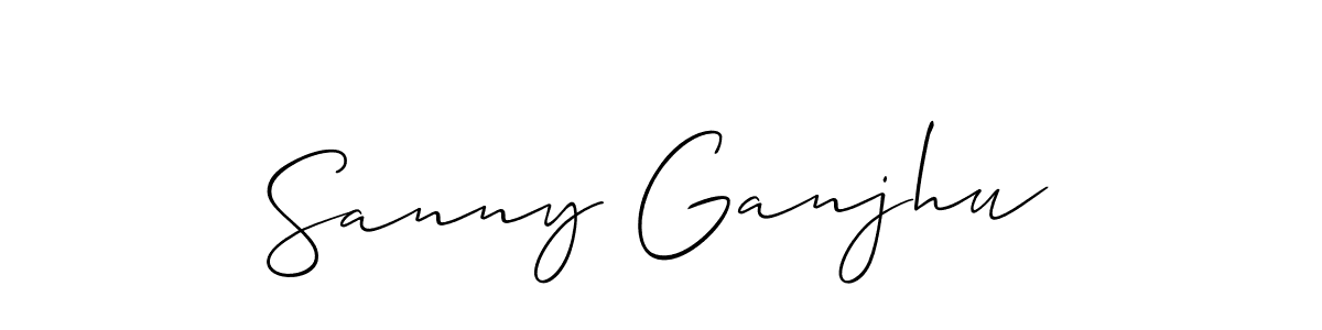 Use a signature maker to create a handwritten signature online. With this signature software, you can design (Allison_Script) your own signature for name Sanny Ganjhu. Sanny Ganjhu signature style 2 images and pictures png