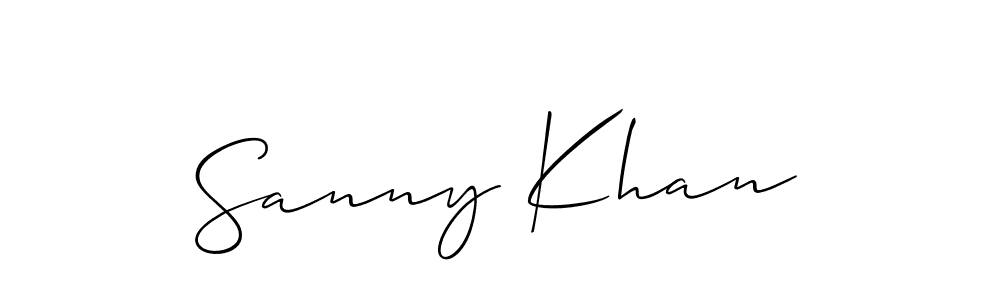 How to make Sanny Khan name signature. Use Allison_Script style for creating short signs online. This is the latest handwritten sign. Sanny Khan signature style 2 images and pictures png