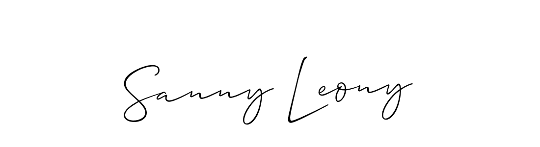 The best way (Allison_Script) to make a short signature is to pick only two or three words in your name. The name Sanny Leony include a total of six letters. For converting this name. Sanny Leony signature style 2 images and pictures png