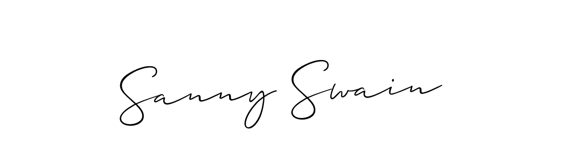How to make Sanny Swain name signature. Use Allison_Script style for creating short signs online. This is the latest handwritten sign. Sanny Swain signature style 2 images and pictures png