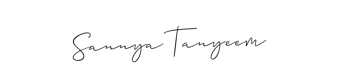 Once you've used our free online signature maker to create your best signature Allison_Script style, it's time to enjoy all of the benefits that Sannya Tanyeem name signing documents. Sannya Tanyeem signature style 2 images and pictures png